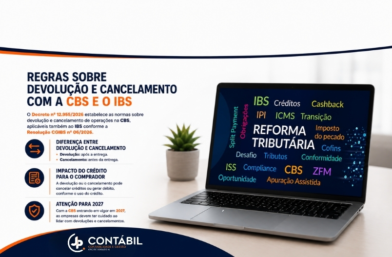 REGRAS SOBRE DEVOLUÇÃO E CANCELAMENTO COM A CBS E O IBS